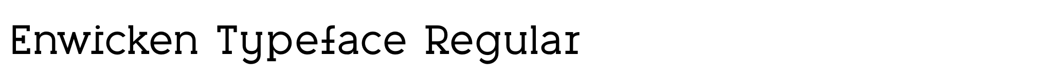 Enwicken Typeface Regular image
